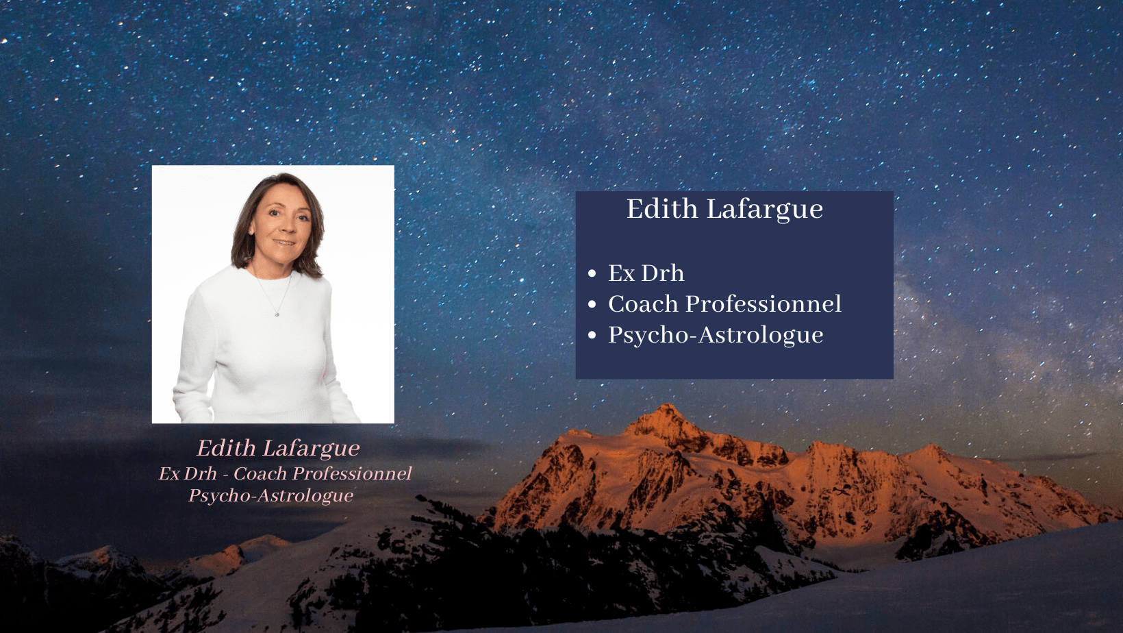 Edith Lafargue Coach professionnel Astrologue